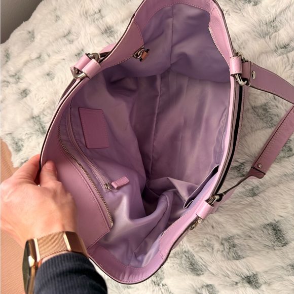 Coach Lavender Leather Tote - Picture 9 of 14